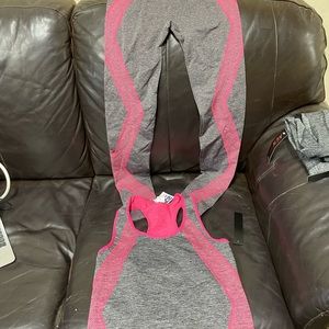 2 pc set heather grey and hot pink one size fits all